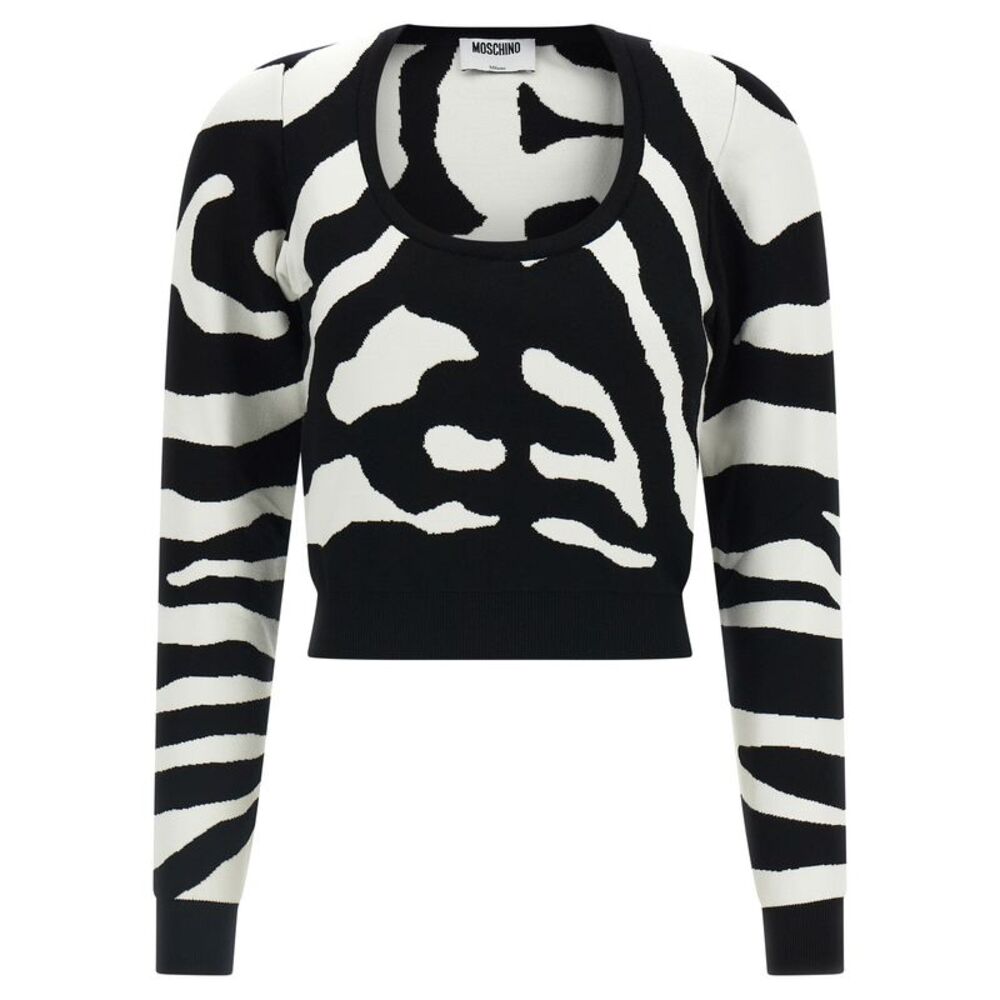 Moschino Black Viscose Women's Cardigan